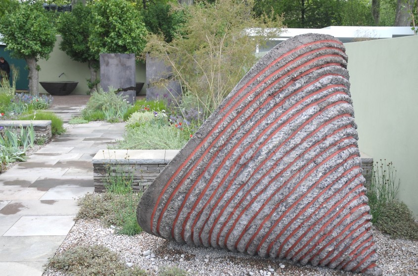 Cleve West, Landscape Design, Garden Designer, Award Winning, Saga, Lesbotta, concrete sculpture, gravel, herbs