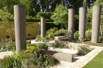 Cleve West, Landscape Design, Garden Designer, Award Winning, Daily Telegraph Garden, Best In Show, 2011, Gold Medal, Lesbotta, Chelsea Flower Show, 2011, drystone walls, gravel garden, concrete columns, Libya